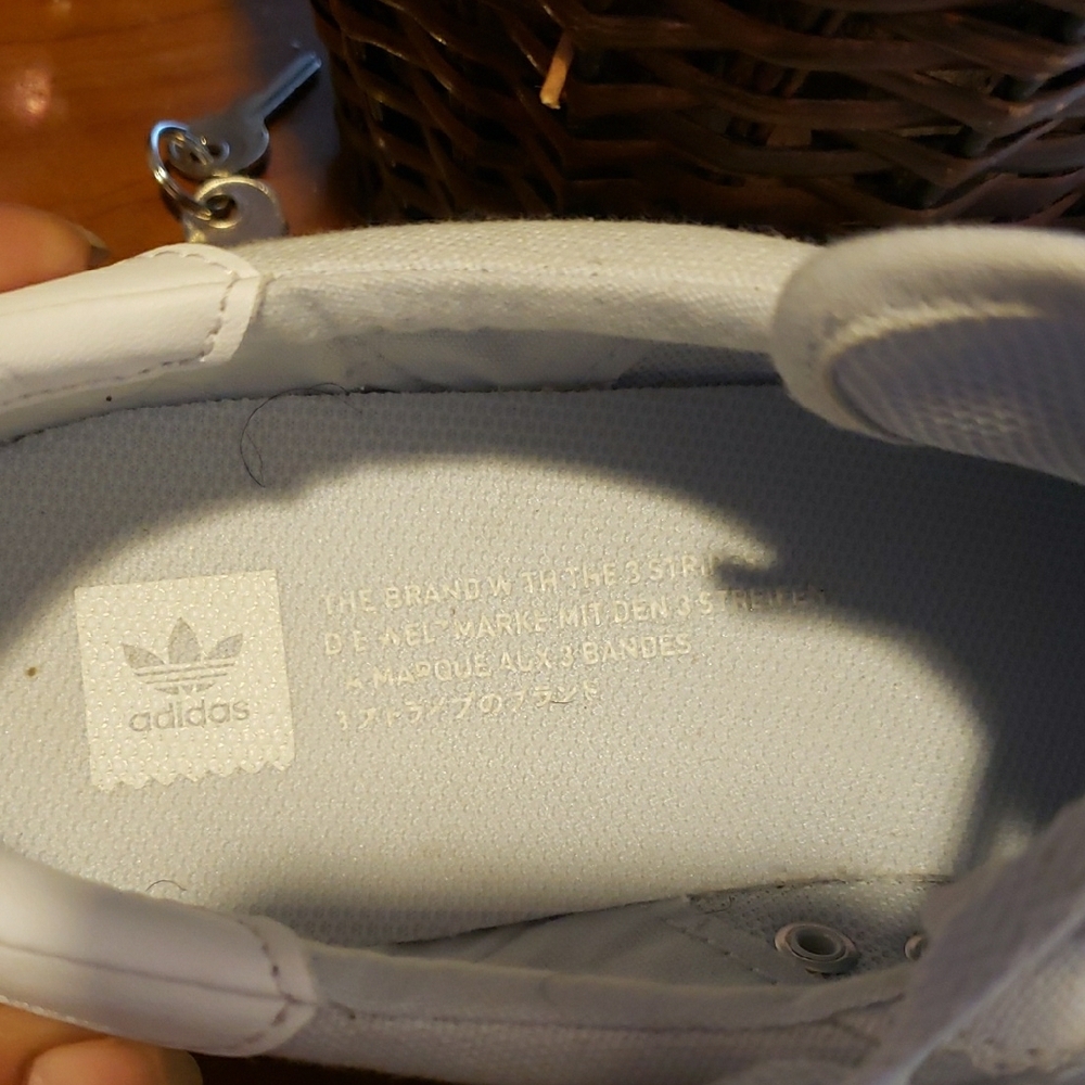 Adidas Men's White and Brown Sneakers - Picture 4 of 6
